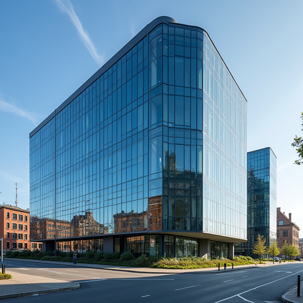 Großes Bürogebäude mit vielen Fenstern in Hamburg